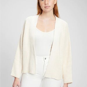 Textured Open Front Cardigan Gap